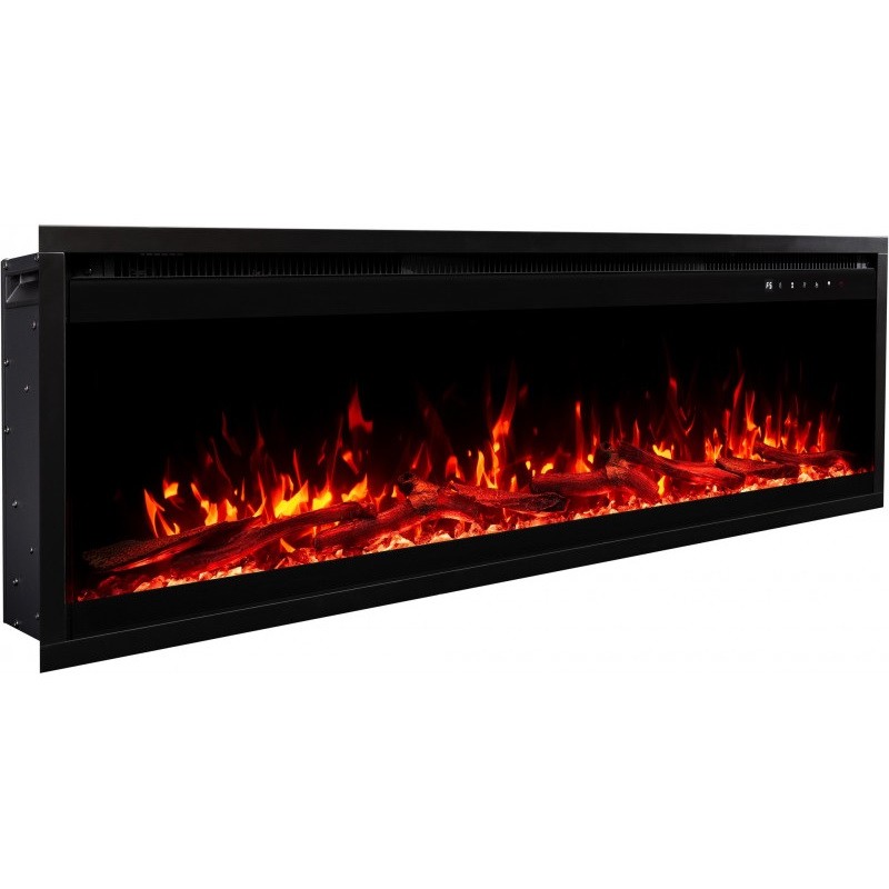 ROYAL PRO 120 cm, Kominek elektryczny ścienny i do zabudowy AFLAMO z dźwiękiem