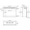 Wkład AFLAMO 3D 45x60 cm, wkład elektryczny LED do zabudowy AFLAMO PLUS + DŹWIĘK