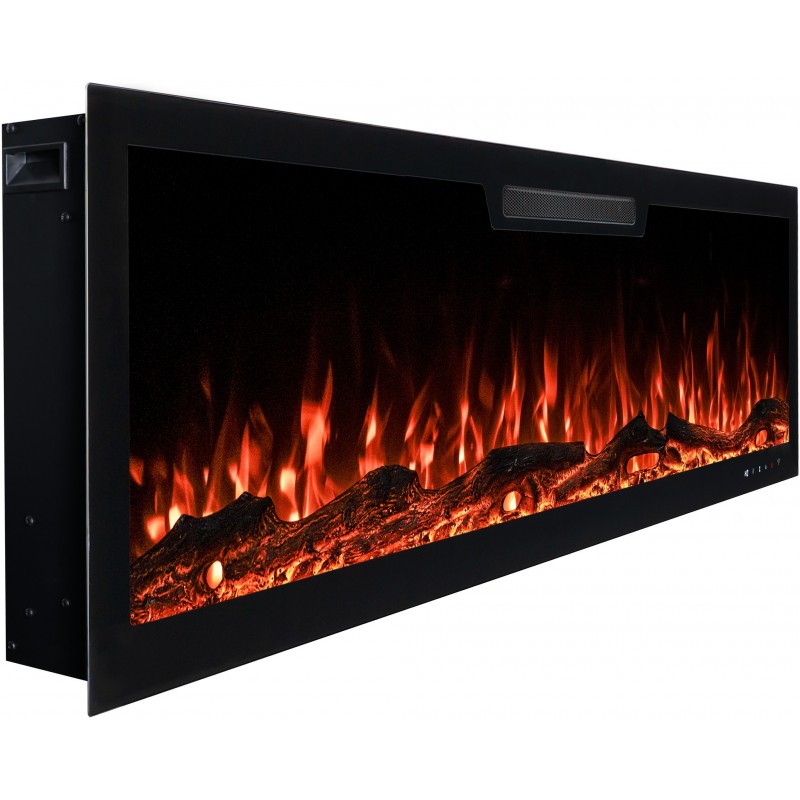 ELITE 107 cm Kominek elektryczny LED ścienny i do zabudowy AFLAMO + DŹWIĘK