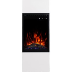 Kominek elektryczny MILOS 3D 40 Biały + DŹWIĘK - AFLAMO