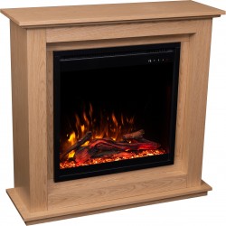 Kominek elektryczny SUND 3D Dąb + DŹWIĘK - AFLAMO
