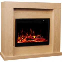 Kominek elektryczny JOLO 3D Dąb + DŹWIĘK - AFLAMO