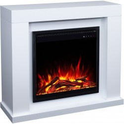 Kominek elektryczny JOLO 3D biały + DŹWIĘK - AFLAMO