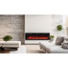 MAJESTIC PRO 128cm + Dźwięk, Kominek elektryczny LED ścienny i do zabudowy AFLAMO