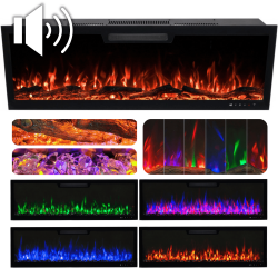 ELITE 183 cm Kominek elektryczny LED ścienny i do zabudowy AFLAMO + DŹWIĘK