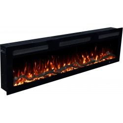 MONARCH 127, Kominek elektryczny LED ścienny i do zabudowy EmotionFlame z Dźwiękiem