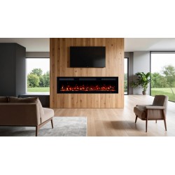 MONARCH 127, Kominek elektryczny LED ścienny i do zabudowy EmotionFlame z Dźwiękiem