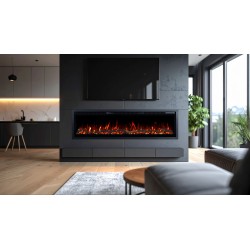 REGAL, Kominek elektryczny LED ścienny i do zabudowy EmotionFlame z Dźwiękiem